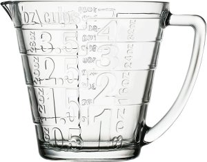 Measuring Jug 1L Glass with Embossed Measurements 55172