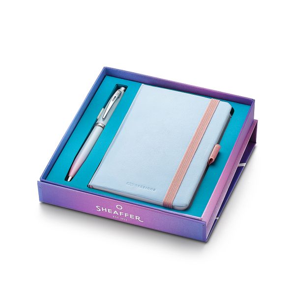 Sheaffer Expressions Giftset Blue/Pink Gradient Ballpoint Pen with Notebook