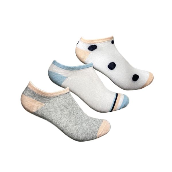 Undeez Ladies Spotted Low Cut Socks - 3 Pack