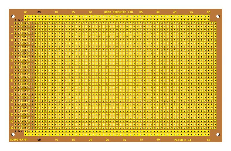 GSPK Circuits (GC006-LF) Prototyping Board, FR4, 100mm x 160mm