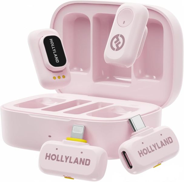 Hollyland Lark A1 Combo 2-Person Wireless Microphone System - Cloud Pink