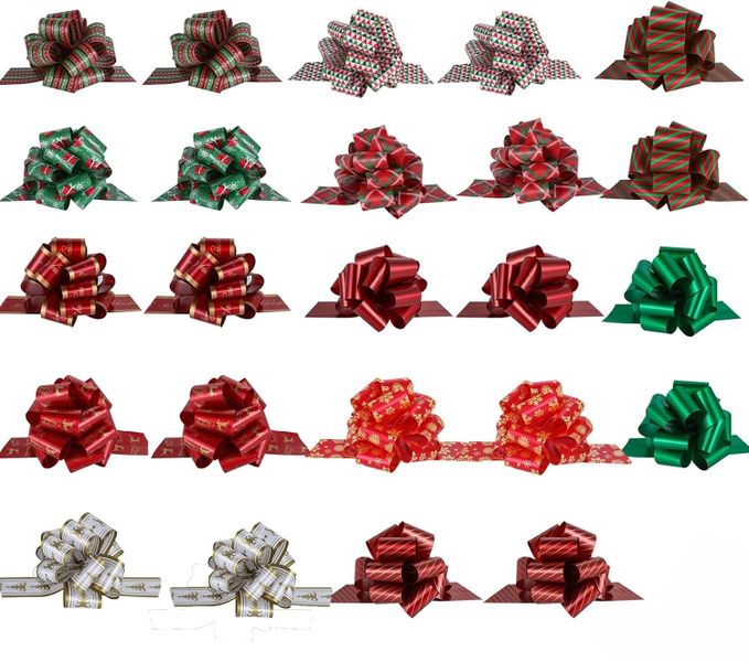 24PCS Christmas Bows for Gift Wrapping