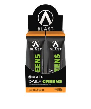 BLAST Daily Greens Mango &amp; Orange Carton Sachets