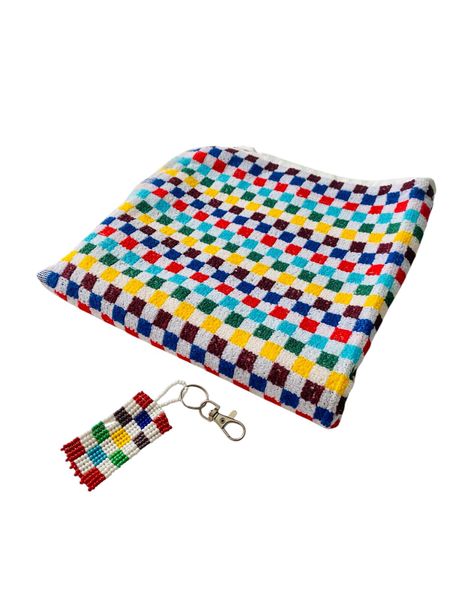 Zulu Amabhinca Towel with Beaded Key Ring/Bag Charm