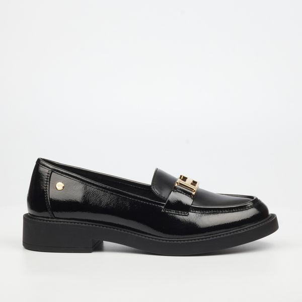 Miss Black Poem 1 Women Faux Patent Shoes - Black