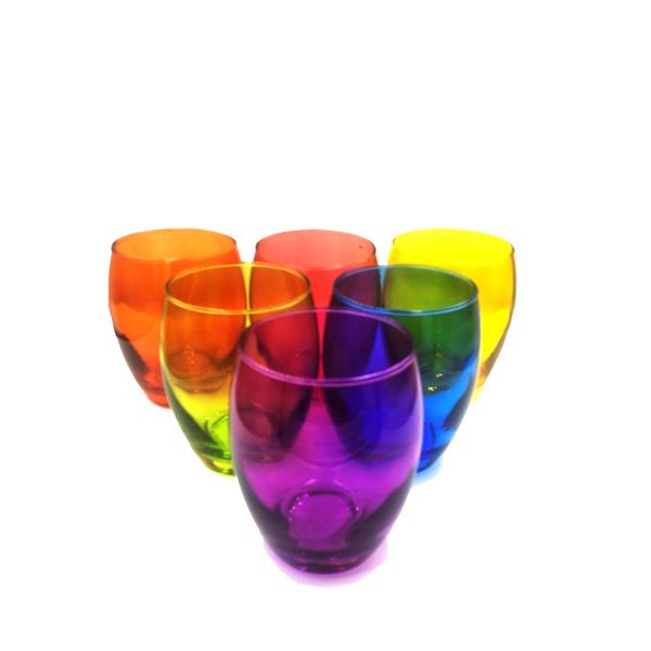 Delica Colorful Water Glass 6 Pack