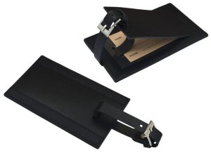 Leeman Majestic Leather Luggage Tags - 2 Pack