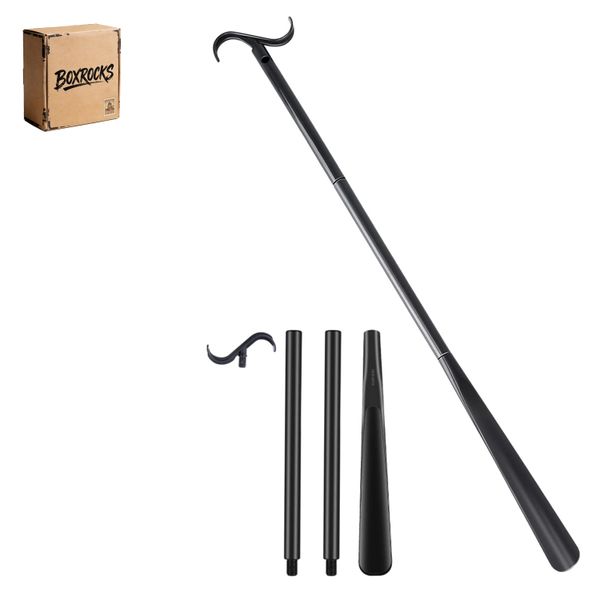 35" Long Dressing Stick with Shoe Horn with Sock Removal Tool