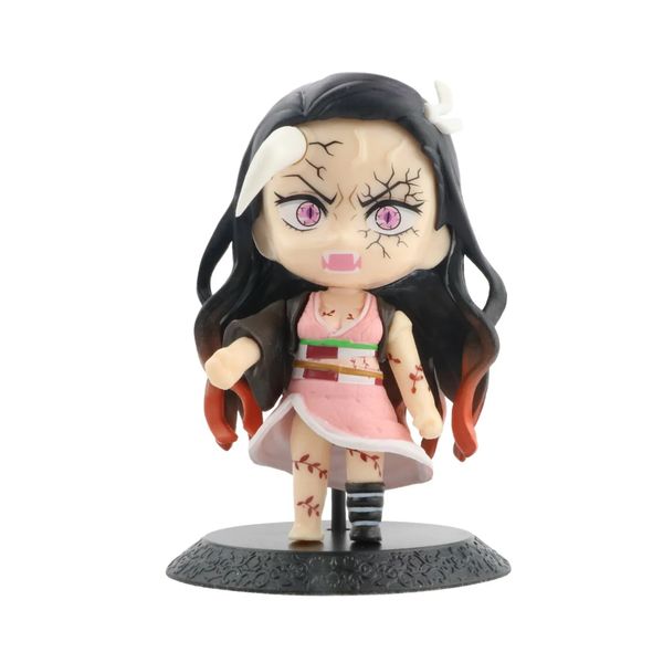Demon Slayer Anime Nezuko Kamado Demon Form Angry Cute Chibi Mini Figure