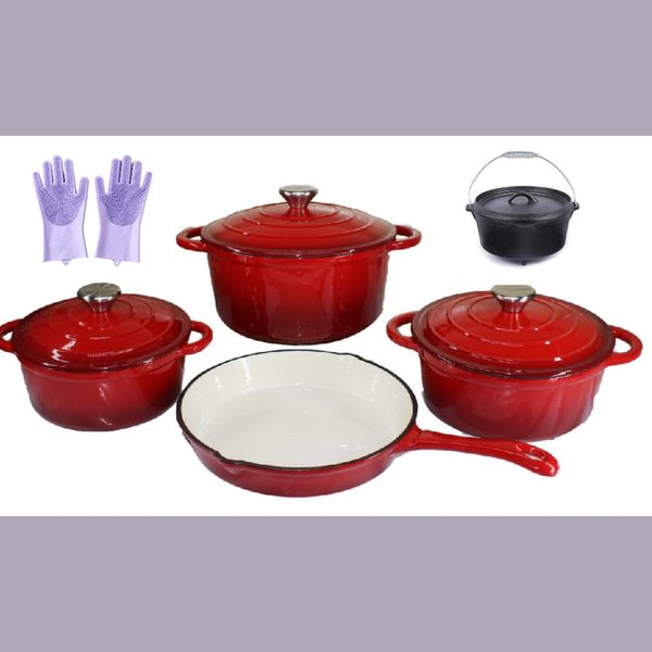 Cast Iron Round Pot Set