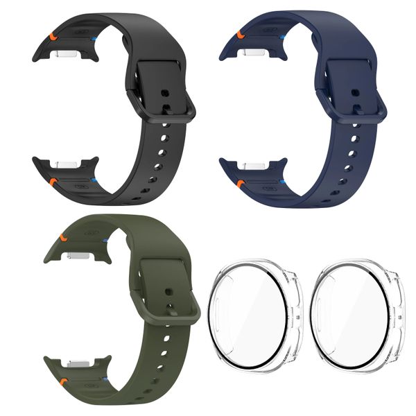 Compatible with Samsung Galaxy Watch 8 -Watch strap +Watch Case Set , 44mm