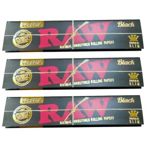 RAW Classic Black King Size Rolling Papers - 3 Pack