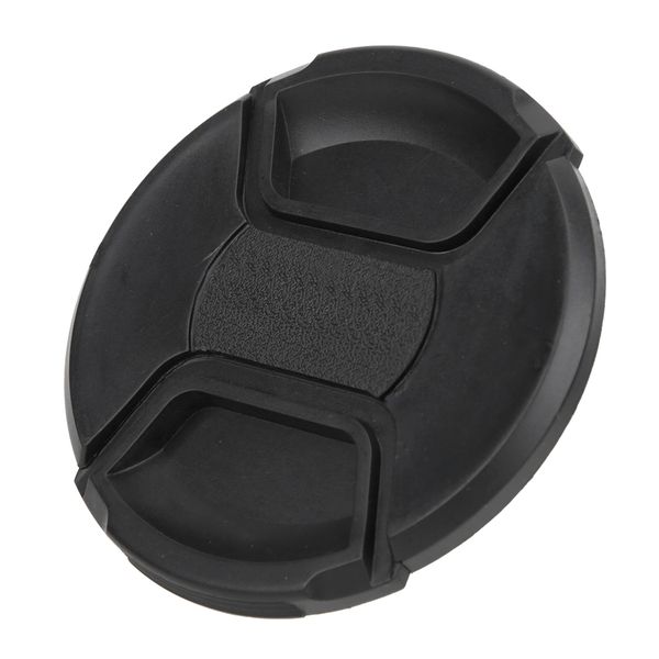 52mm Center Pinch Lens Cap with Lanyard, Black