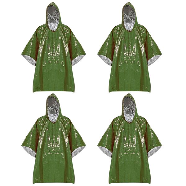 Emergency Rain Poncho Reusable Weather Resistant Rain Coat for Outdoor USE