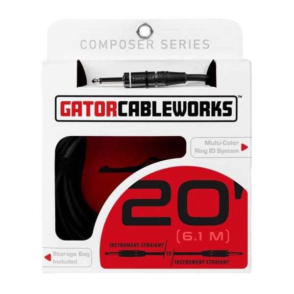 Gator 6.1m Straight to Straight Instrument Cable