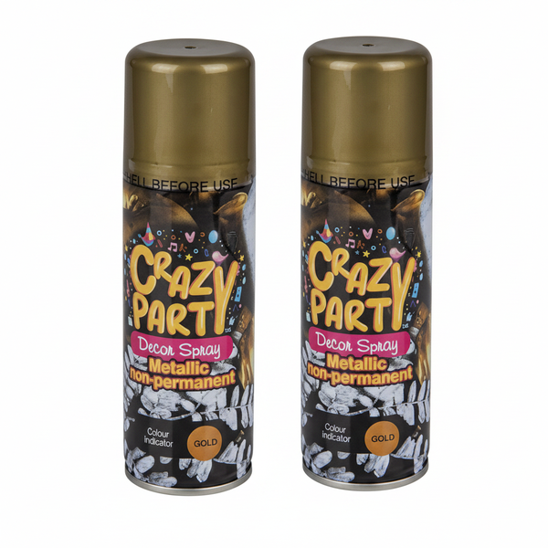 Crazy Party Metallic Gold Centerpiece - 35 cm Decorative Spray - 2 Pack
