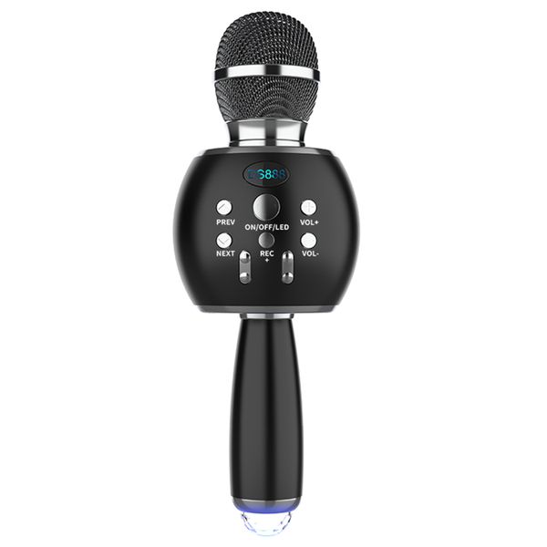 FocusToys Wireless Kids Karaoke Bluetooth Microphone LED Light Speaker