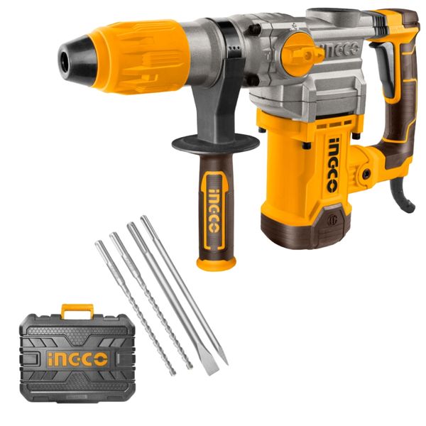 Ingco - Rotary Hammer Drill Including Accessories and Carry Case - 1600W
