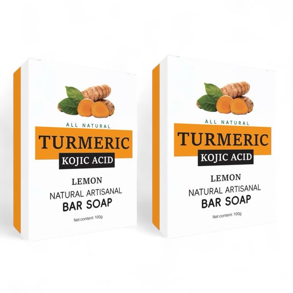 Pack of 2 - Turmeric Kojic Acid Lemon Soap