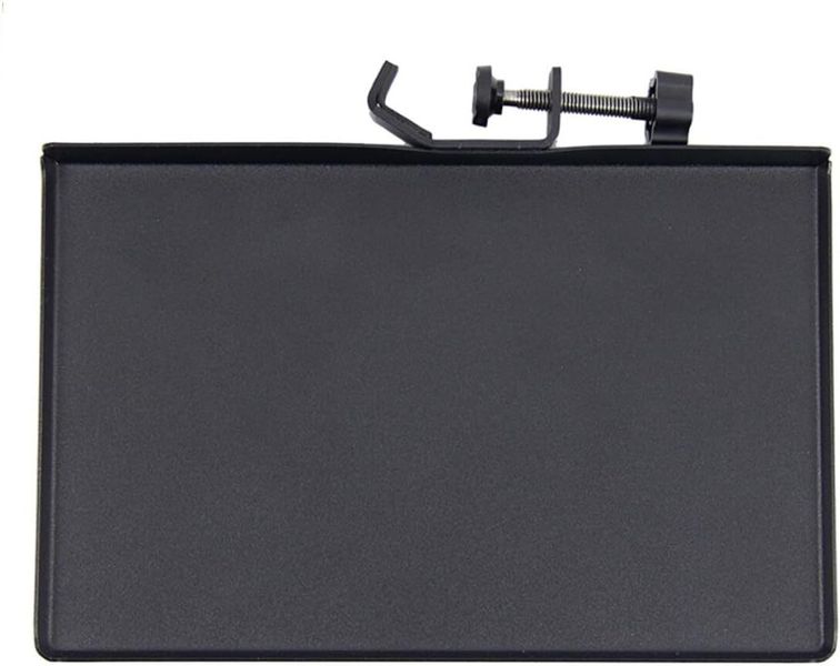 Universal Adjustable Iron Microphone Stand With Storage Tray &amp; Dual Mount
