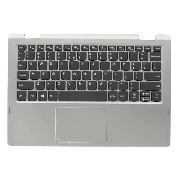 Replacement Silver Palmrest &amp; Keyboard Compatible With Lenovo Yoga 330-11IGM IdeaPad