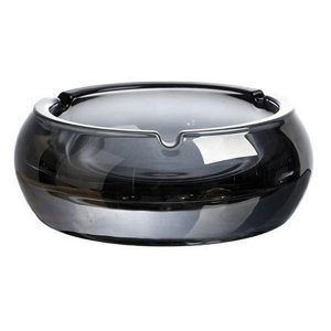 Luxury Reflective Chrome Ashtray - Gun Metal Grey - 13cm