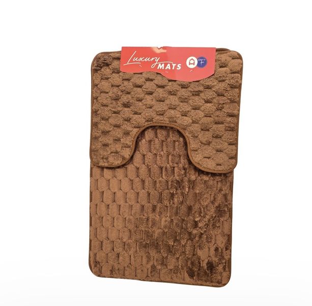 2 Piece Bath Mat Set - Sepia