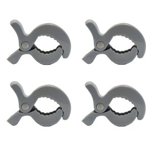 ABS Stroller Clips &amp; Blanket Holder Clips for Prams - Grey - 4 Piece