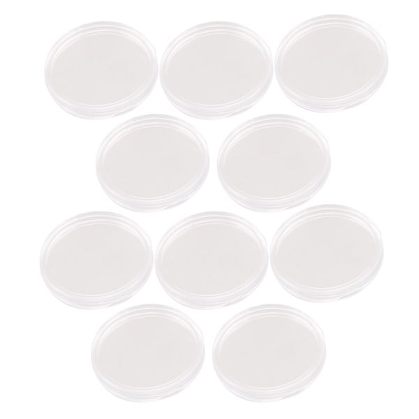 10 Pieces Small Round Transparent Plastic Coin Capsules Box 30mm