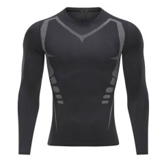 Men Sports Top Tights Compression Base Layer Tretch Long Sleeve Clothes