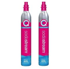 2 x Full Sodastream Quick Connect Replacement 60 Litre CO2 Gas Canisters Q