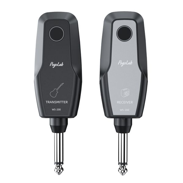 PogoLab 2.4Ghz Wireless Audio System for Guitar Bass Violin Keyboard, 30m
