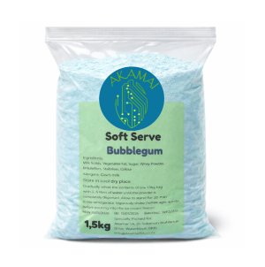 Soft Serve Powder Premix - Bubblegum Flavour - 1,5kg makes 5L liquid mix