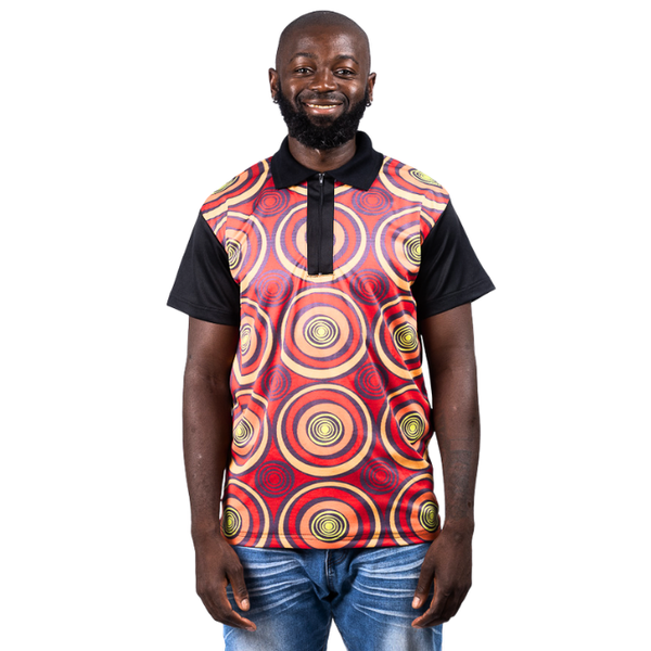 Kagiso Shweshwe inspired African Golf Shirt