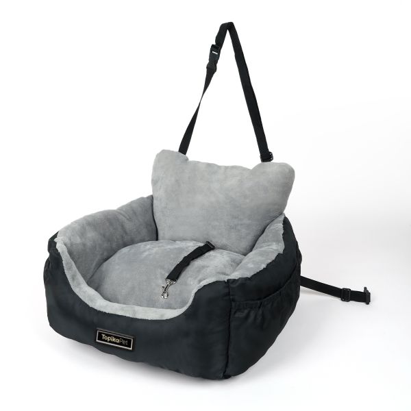 Topika Pet Car Seat, Portable Booster Travel Bed with Safety Leash