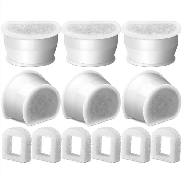 Water Fountain Filters &amp;Foam For Petsafe Ceramic Cat Fountain 6