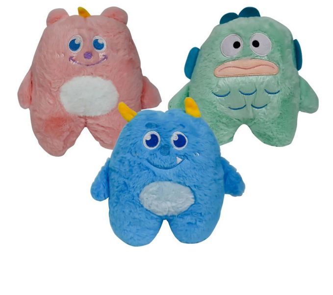 Set of 3 Cute Monster Plush Toys