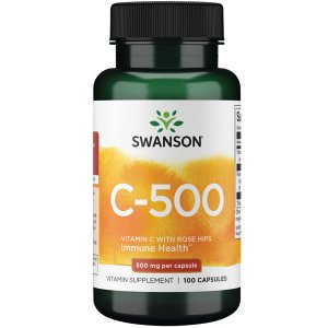 Swanson C-500 - Vitamin C with Rose Hips 500 mg 100 Caps
