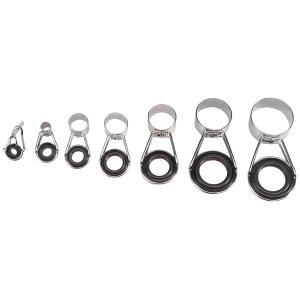 7-piece Fishing Rod Guides Tip 7 Sizes Telescopic Repair Line Rings