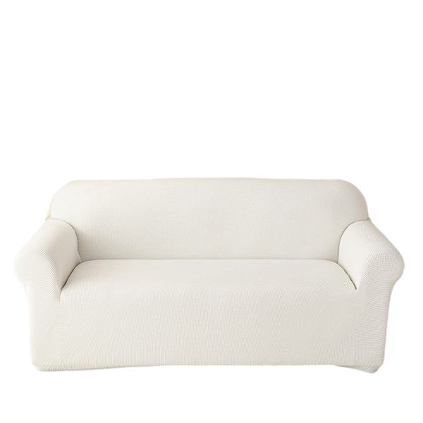 Sofa / Couch Cover Jacquard Knitting Fabric Pure White