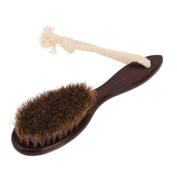 Beard Comb Stiff Bristles Wooden Handle Retro Rope Strap Widely Used Brush