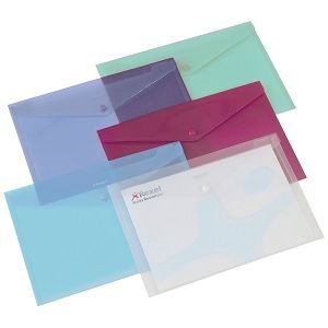 Rexel A4 Document Wallet Pack of 6 - Assorted