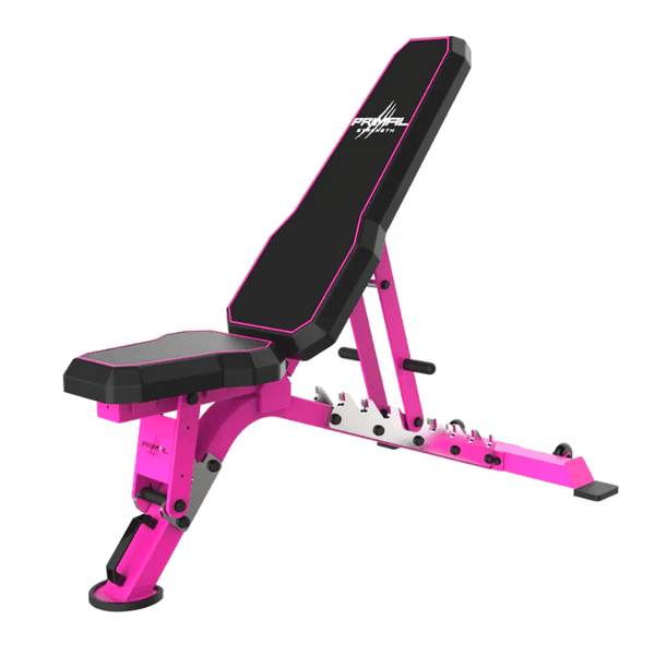 Prime Commercial Flat Incline &amp; Decline Bench - Pink