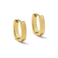 Lily &amp; Rose Waterproof Stainless Steel Rectangular Hoop Earrings