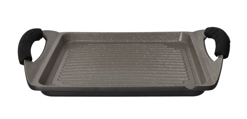 Danny Home Granite Gridder Grill Plate 35.8cm