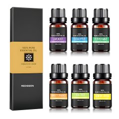 Essential Oils Set 6 Piece Pure Aroma Fragrance for Diffuser Humidifier 10ml