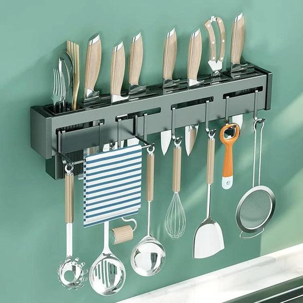 Sulfar Kitchen Shelf Advanced Non Rust SS Alloy Wall Mount Knife Holder