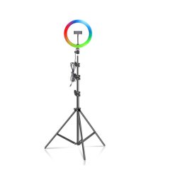 8'' RGB LED Ring Light with 2m Portable extendable Stand