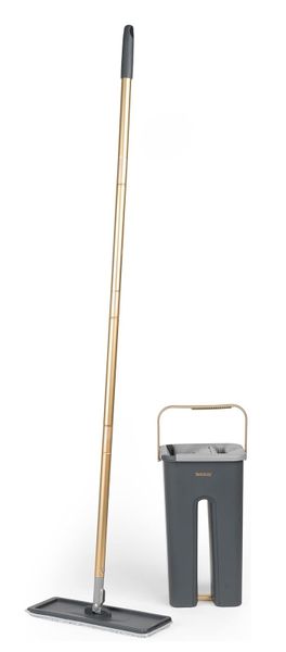Beldray Flat Head Mop &amp; Bucket Set Copper Edition Foldable Self-Wringing