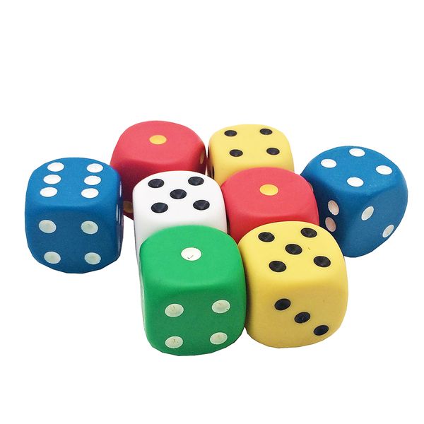 Greenbean Jumbo Dot Dice: Set of 8